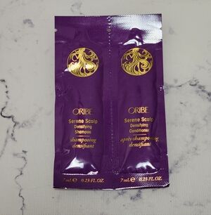 Oribe Serene Scalp Shampoo And Conditioner Travel Packets .23 Oz